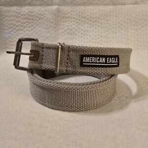 AMERICAN EAGLE GRAY STRETCH BRAIDED BELT GRAY MENS L/XL